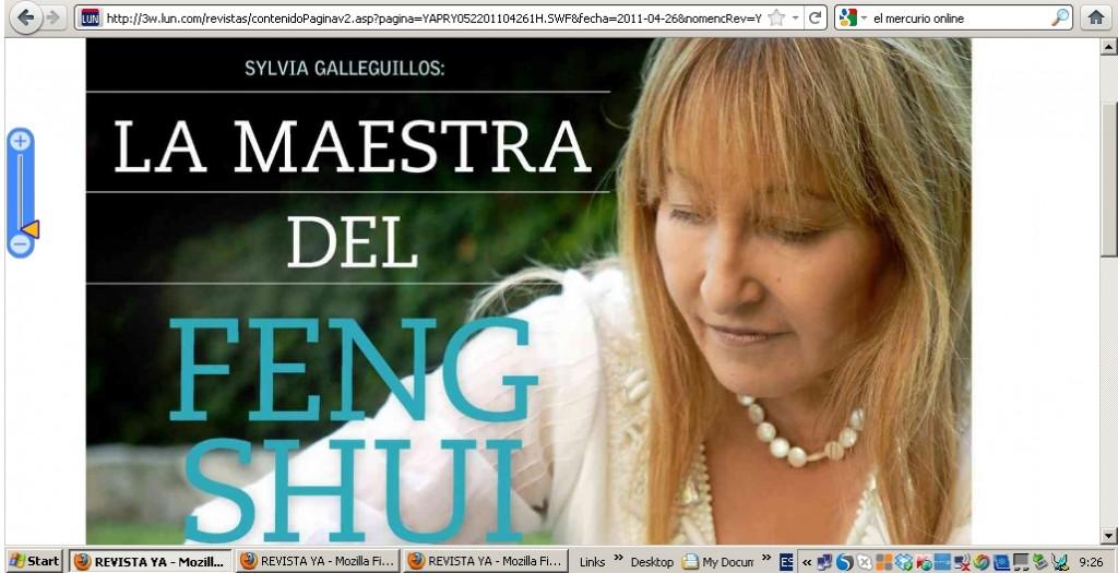 Sylvia Galleguillos La Maestra del Feng Shui - entrevista en Revista YA - Abril del 2011