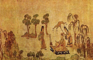 NInfa del rio Luo - pintura de Gu Kaizhi, siglo 4 DC
