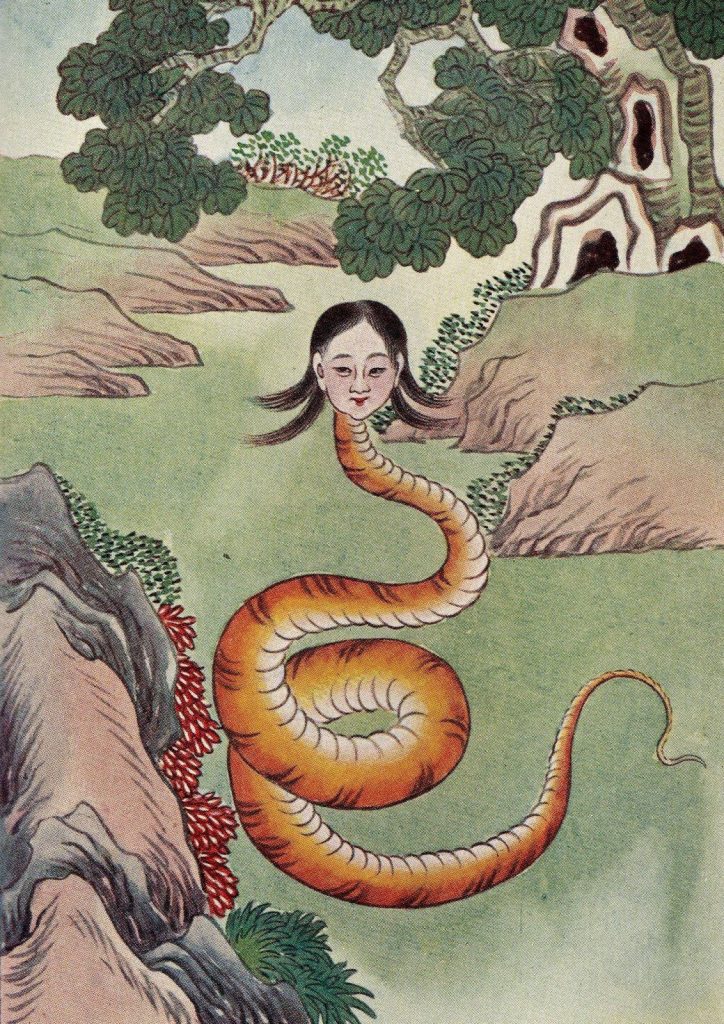 Nuwa como serpiente, Shan hai jing, China